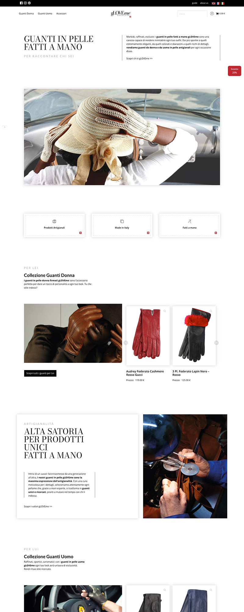 Gloveme homepage